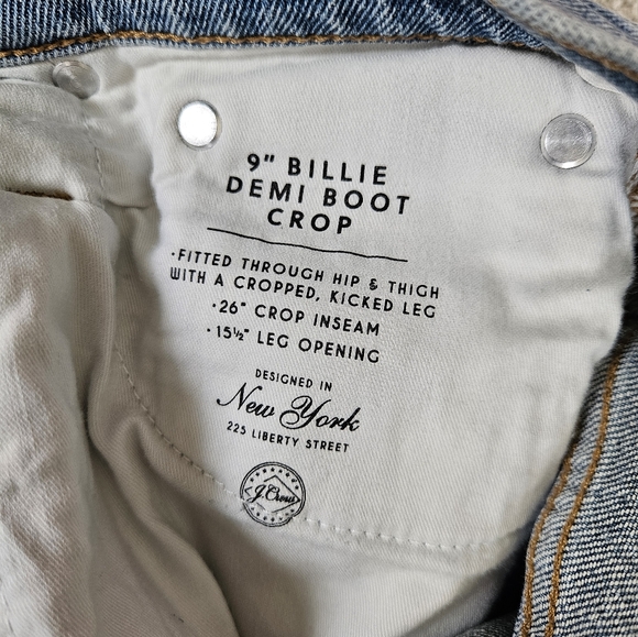 J.Crew mid rise cropped kicked leg hem jeans, 33", blue - Picture 14 of 16